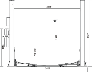 Подъемник 1018.00 автомобильный. Габариты для установки подъемника. Габариты подъемника для автосервиса. Высота потолков для установки подъемника автомобильного.