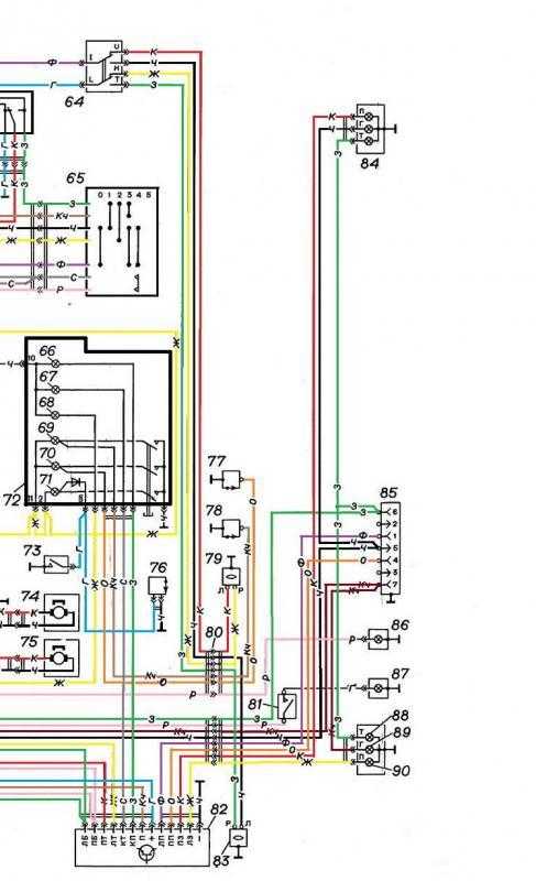 Эл схема газ 3307 цветная с описанием