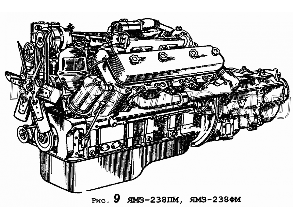 Система охлаждения и система смазки двигателя ямз-238