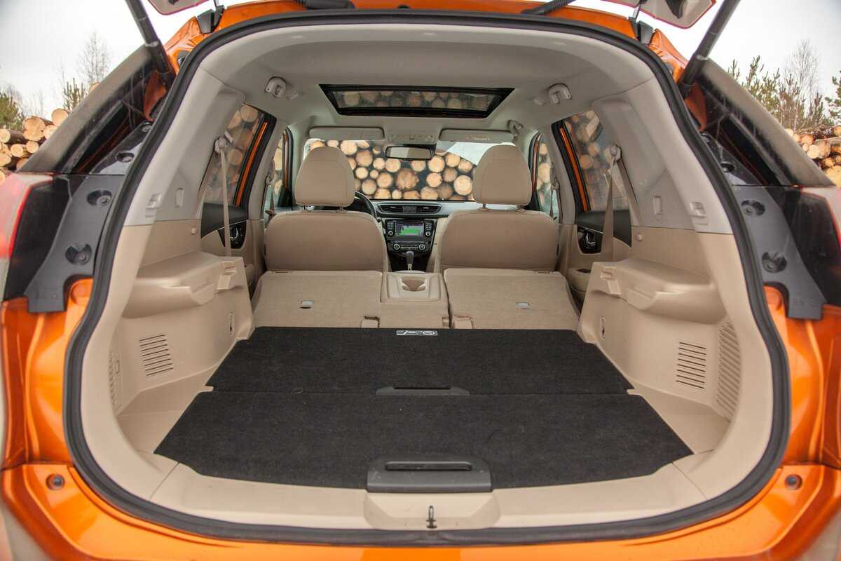 Объем и размеры багажников автомобилей серии nissan x-trail