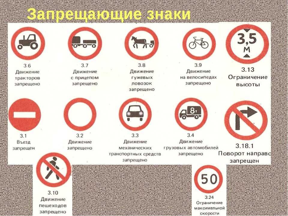 Запрещающие знаки дорожного движения — в картинках с пояснениями по пдд 2022 года