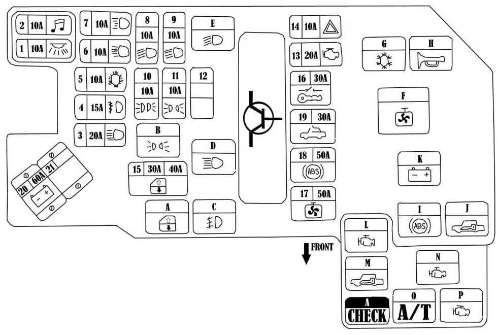Предохранители mitsubishi lancer 9 и реле со схемами блоков и описанием