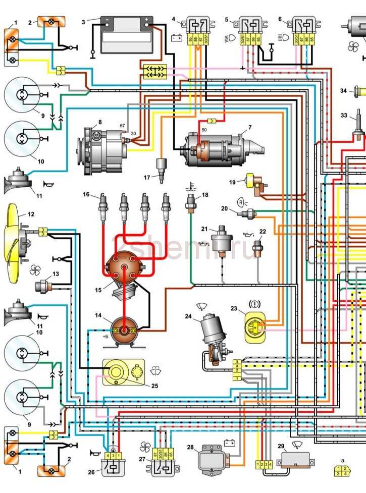 Схемы проводки ваз 2106: описание цветных электросхем подключения электропроводки и электрооборудования